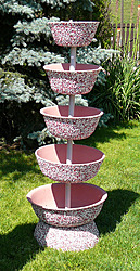 5 kelyhes virágtartó 40x115 cm - natúr (festetlen)