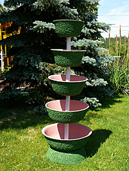 5 kelyhes virágtartó 40x115 cm - zöld